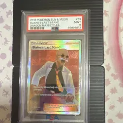 Pokemon Blaine's Last Stand 69/70 Dragon Majesty Ultra Rare FA Holo PSA 9 Engli… - Image 1