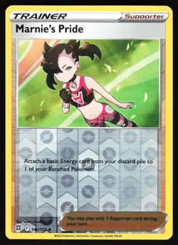 Marnie's Pride 145/172 Pokemon SWSH09: Brilliant Stars Reverse Holo Uncommon LP - Image 1