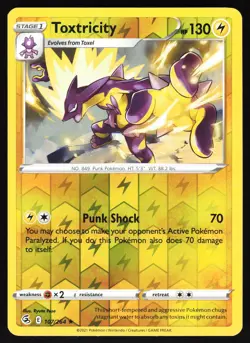 Toxtricity (107) 107/264 Pokemon SWSH08: Fusion Strike Reverse Holo Holo Rare VL - Image 1