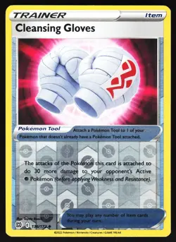 Cleansing Gloves 136/172 Pokemon SWSH09 Brilliant Stars Reverse Holo Uncommon MP - Image 1