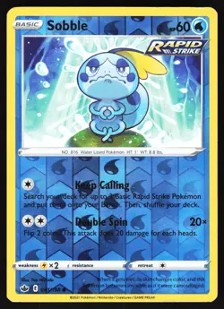 Sobble 041/198 Pokemon SWSH06: Chilling Reign Reverse Holo Common MP - Image 1