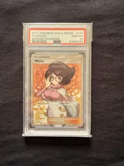 2017 POKEMON SUN & MOON BURNING SHADOWS #147 FULL ART/WICKE PSA 10 - Image 1