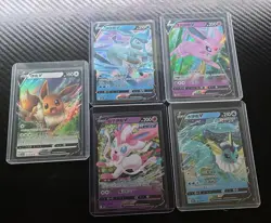 Pokemon TCG Eevee Evolutions V Full Art gem pack 2 lot eeveelutions umbreon sylv - Image 3