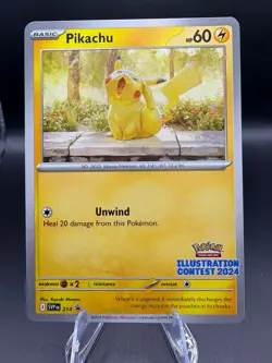 Pikachu Yarning - SVP214 Illustration Contest 2024 Black Star Promo Pokemon - NM - Image 1