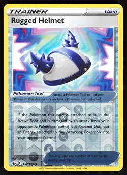 Rugged Helmet 152/198 Pokemon SWSH06: Chilling Reign Reverse Holo Uncommon MP - Image 1