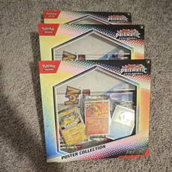 3 SEALED Pokemon Scarlet & Violet Prismatic Evolutions Poster Box - Image 1
