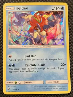 2017 Pokemon Keldeo Holo 26/73 Shining Legends NM - Image 1
