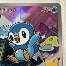 Pokemon TCG Piplup 098/094 Phantasmal Flames Holo Illustration Rare HP 70 - Image 5