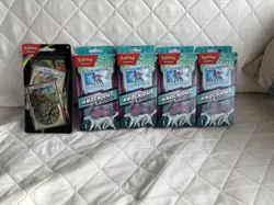 9 PACK BUNDLE Pokemon TCG Suicune Knock Out Boxes (x4) Arven's Greedent Blister - Image 1