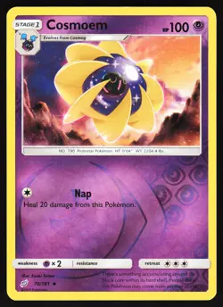 Cosmoem 70/181 Pokemon SM - Team Up Reverse Holo Uncommon LP - Image 1
