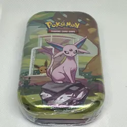 Pokemon TCG Scarlet and Violet Prismatic Evolutions Mini Tin Espeon - Image 3