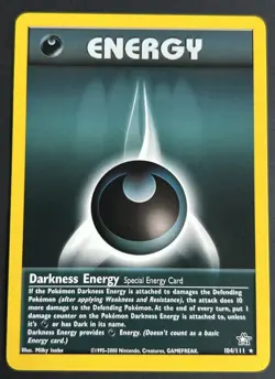 Pokemon TCG Darkness Energy 104/111 Neo Genesis Rare Regular NM - Image 1