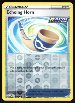 Echoing Horn 136/198 Pokemon SWSH06: Chilling Reign Reverse Holo Uncommon LP - Image 1