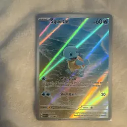 Pokemon Squirtle Illustration Rare Full Art Holo 170/165 Scarlet & Violet 151 - Image 1