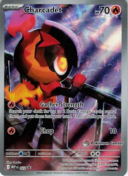 Pokemon TCG - Charcadet MEP 022 Pokemon Center Stamped Promo NM - Image 1