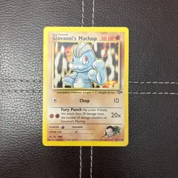 Pokemon TCG - Giovanni's Machop - 72/132 - Gym Challenge - NM Common (2000) - Image 1