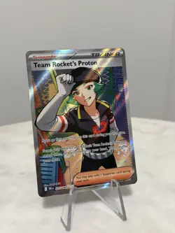 Pokemon TCG Team Rocket’s Proton 227/182 Full Art Trainer Destined Rivals - Image 3