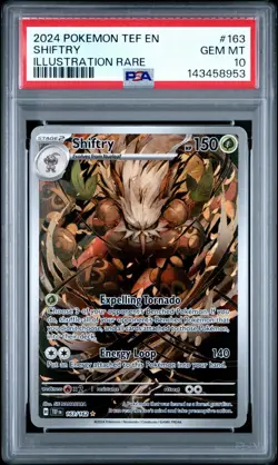 Pokemon 2024 Shiftry 163/162 Full Art IR Temporal Forces GEM MINT PSA 10 - Image 1