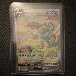 Pokemon Golurk V SWSH08: Fusion Strike Ultra Rare Holo 182/264 Basic 220 HP - Image 1