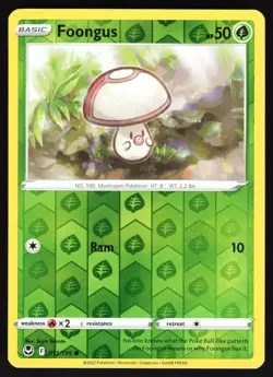 Foongus 011/195 Pokemon SWSH12: Silver Tempest Reverse Holo Common LP - Image 1