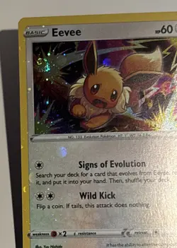 Pokemon - Eevee SWSH118 Promo NM SWIRL & HOLO BLEED - Image 1