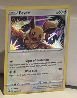 Pokemon - Eevee SWSH118 Promo NM SWIRL & HOLO BLEED - Image 5