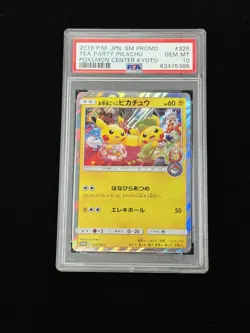 2019 Pokemon Japanese SM Promo Pokemon Center Kyoto Tea Party Pikachu PSA 10 - Image 1