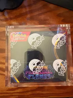 Pokemon TCG Phantasmal Flames Booster Box Factory Sealed WITH Acrylic Case! - Image 1