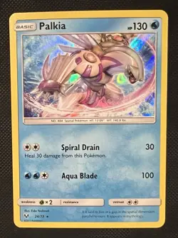 2017 Pokemon Palkia Holo 24/73 Shining Legends NM - Image 1