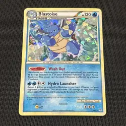 Pokemon TCG Blastoise 13/95 HGSS Unleashed Cracked Ice Holo LP-MP - Image 1