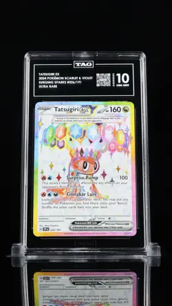 Pokemon Tatsugiri ex 226/191 Sv08 Surging Sparks Ultra Rare Holo TAG 10 - Image 1