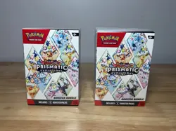 LOT OF 2 - Pokemon TCG Scarlet & Violet Prismatic Evolution Booster Bundle New - Image 1