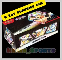 Lot of (6) Pokemon Scarlet & Violet Prismatic Evolutions Surprise Box Sealed/New - Image 1