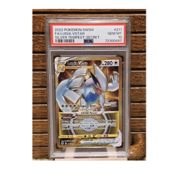 Pokemon TCG Silver Tempest Lugia VSTAR 211/195 Secret Rare Holo PSA 10 EN - Image 1