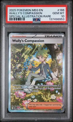 2025 Pokemon Mega Evolution Base #186 SIR Wally's Compassion PSA 10 Gem Mint - Image 1