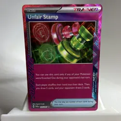 Pokemon TCG Unfair Stamp 165/167 - Twilight Masquerade ACE SPEC Rare Holo - Image 1
