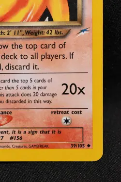 Dark Quilava 39/105 LP Neo Destiny Regular Uncommon Unlimited Pokemon TCG - Image 4