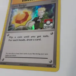 Pokemon Gym Badge Lt. Surge Black Star Promo XY205 Thunder Badge NM see photos! - Image 3