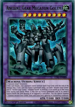 Yugioh Ancient Gear Megaton Golem (Green) LDS1-EN088 1st Edition Ultra Rare NM - Image 1