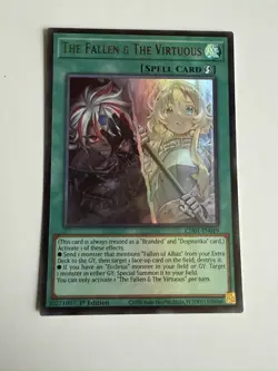 The Fallen & The Virtuous CH01-EN019 Ultra Rare 1st Ed Yugioh - Image 1
