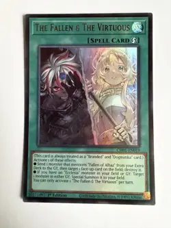 The Fallen & The Virtuous CH01-EN019 Ultra Rare 1st Ed Yugioh - Image 4