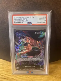Roronoa Zoro #020 One Piece op12 en alt art Psa 10 - Image 1