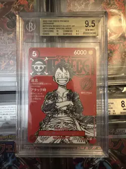 2025 One Piece Magazine Promo Vol 20 #ST21014 Monkey D. Luffy BGS 9.5 Gem Mint - Image 1