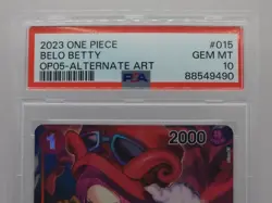 2023 One Piece TCG Awakening of the New Belo Betty Alternate Art OP05-015 PSA 10 - Image 5