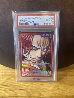 PSA 10 2024 One Piece OP09 English Alternate Art #001 Shanks - Image 1
