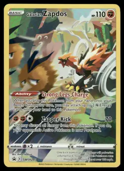 Pokemon Cards Galarian Zapdos SWSH283 SWSH Black Star Promo NM *4 - Image 1