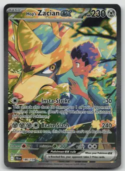 Pokemon Hop's Zacian ex Full Art Holo Special Illustration Rare EX Card 186/159 - Image 1