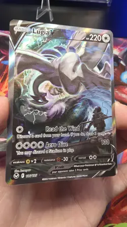 Lugia V Alt Art 186/195 Swsh12 Silver Tempest Holo Pokemon Card. No white - Image 3