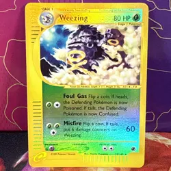 Pokemon TCG Weezing 32/165 Expedition 2002 Reverse Holo Rare E-Series Card - Image 1