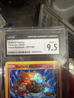 Radiant Heatran 027/189 Astral Radiance Radiant Rare Holo CGC 9.5 Pokemon Card - Image 2
